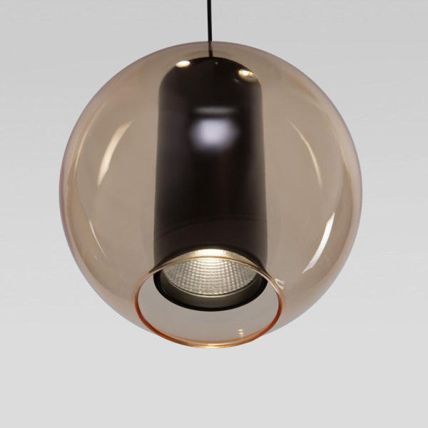 Подвесной светодиодный светильник со стеклянными плафонами 50258/3 LED дымчатый/ бежевый/ шоколад