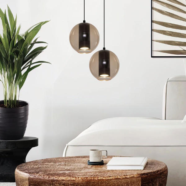 Подвесной светодиодный светильник со стеклянным плафоном 50258/1 LED бежевый