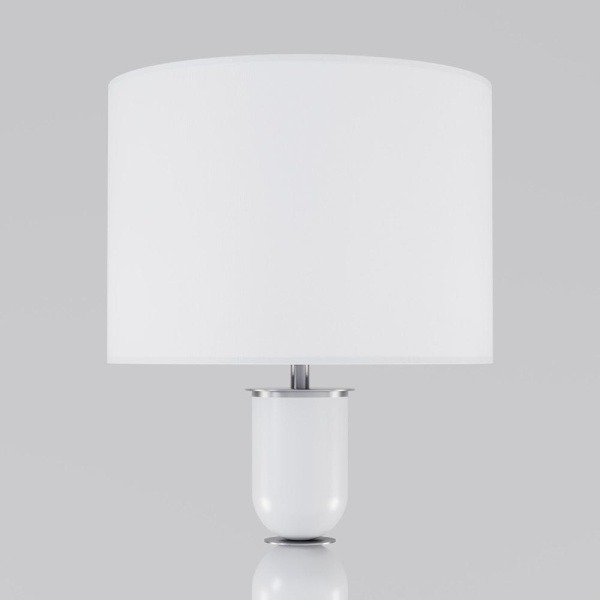 Напольный светильник с тканевым абажуром 01154/1 никель