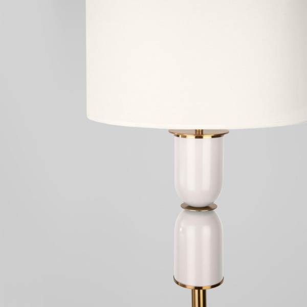 Напольный светильник с тканевым абажуром 01154/1 латунь