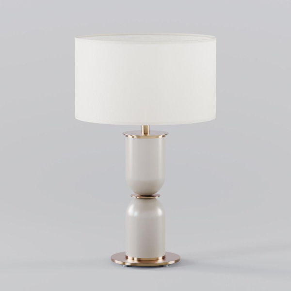 Настольный светильник с тканевым абажуром 01153/1 латунь