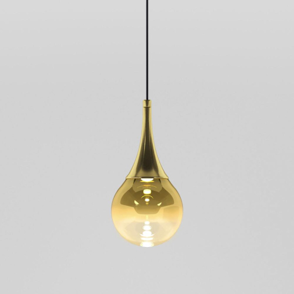 Подвесной светодиодный светильник со стеклянным плафоном 50256/1 LED золото