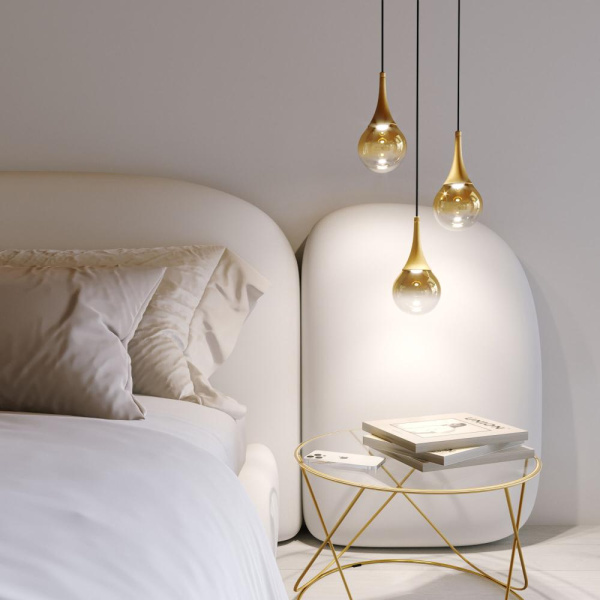 Подвесной светодиодный светильник со стеклянным плафоном 50256/1 LED золото