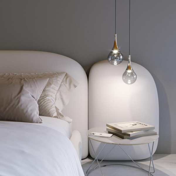 Подвесной светодиодный светильник со стеклянным плафоном 50256/1 LED дымчатый