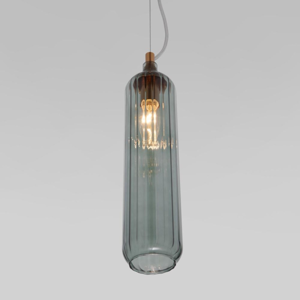 Подвесной светильник со стеклянным плафоном 50252/1 синий