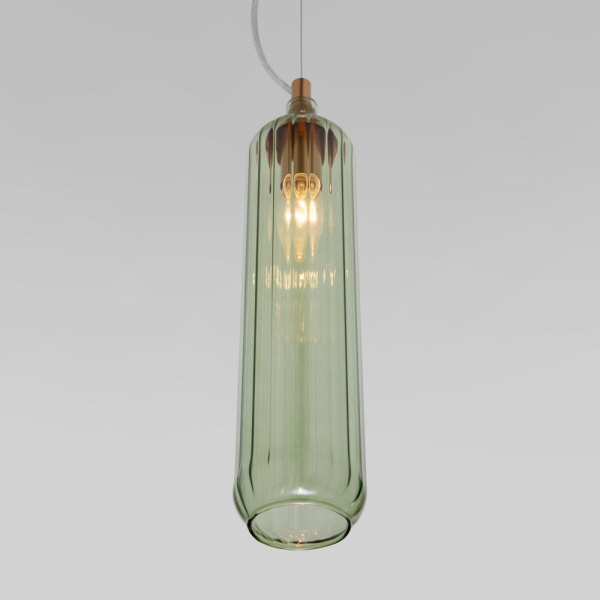 Подвесной светильник со стеклянным плафоном 50252/1 зеленый