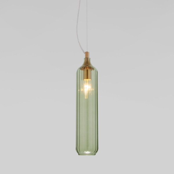 Подвесной светильник со стеклянным плафоном 50252/1 зеленый