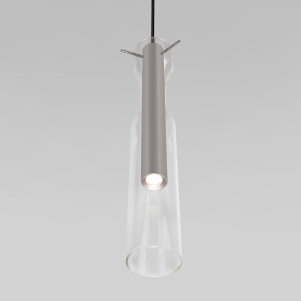 Подвесной светодиодный светильник со стеклянным плафоном 50254/1 LED графит