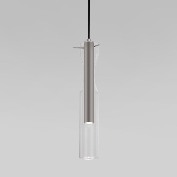 Подвесной светодиодный светильник со стеклянным плафоном 50254/1 LED графит