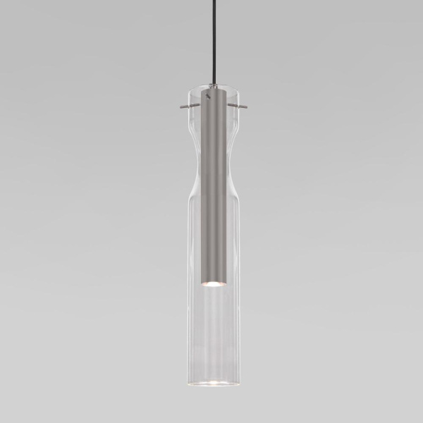 Подвесной светодиодный светильник со стеклянным плафоном 50253/1 LED графит