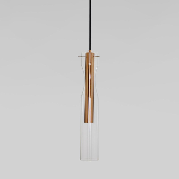 Подвесной светодиодный светильник со стеклянным плафоном 50253/1 LED латунь