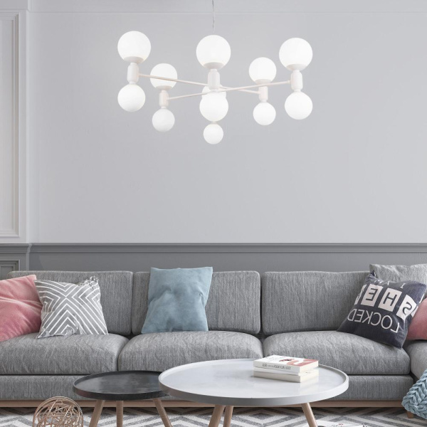 Подвесной светильник со стеклянными плафонами 30182 белый