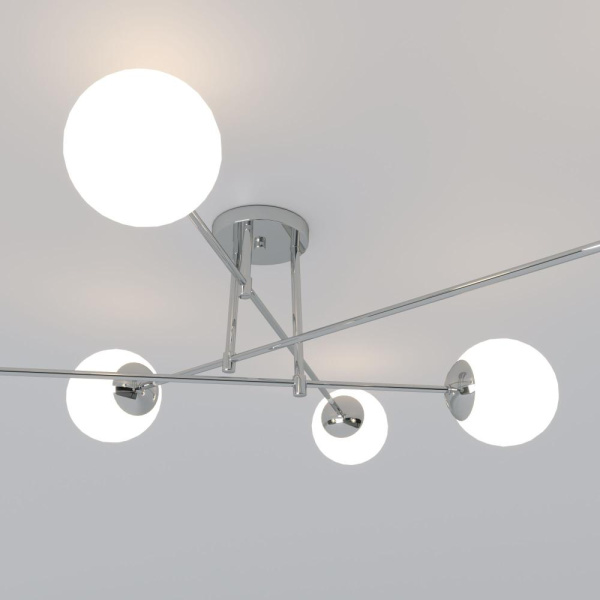 Потолочный светильник со стеклянными плафонами 30181/6 хром