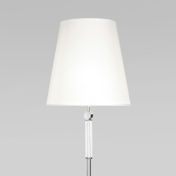 Напольный светильник с тканевым абажуром 01146/1 хром