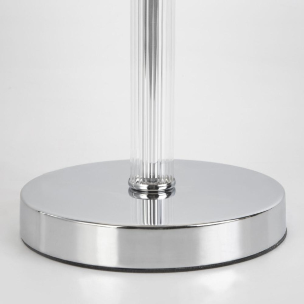 Настольный светильник с тканевым абажуром 01145/1 хром