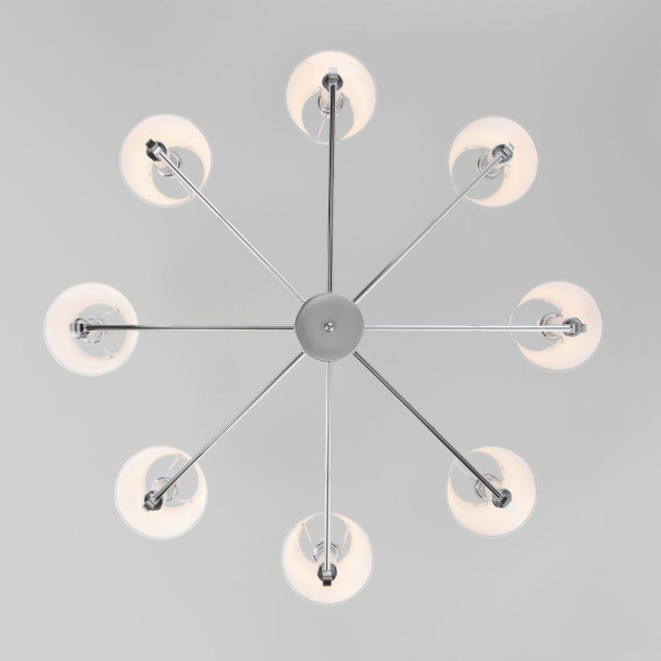 Потолочная люстра с тканевыми абажурами 60145/8 хром