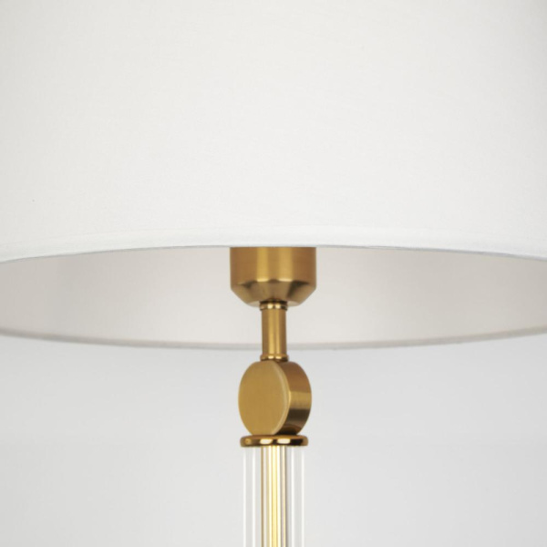 Напольный светильник с тканевым абажуром 01146/1 латунь