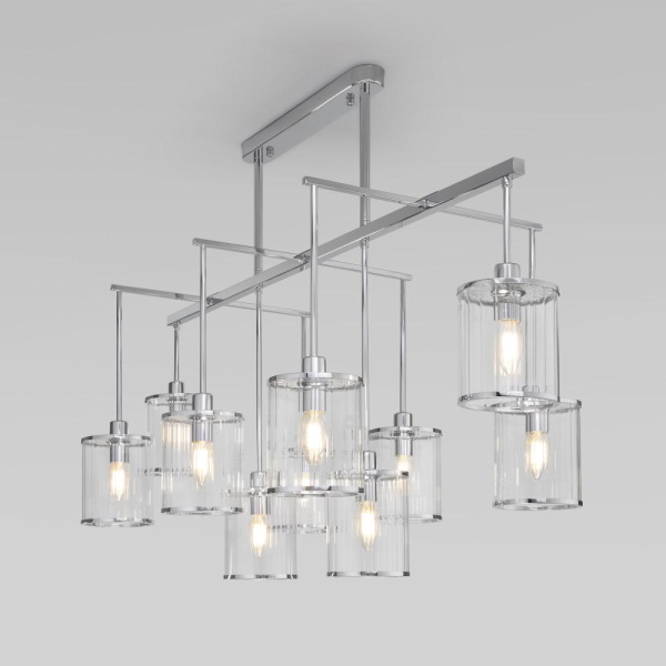 Потолочная люстра со стеклянными плафонами 60144/10 хром