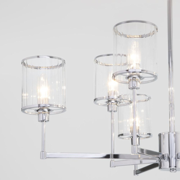 Потолочная люстра со стеклянными плафонами 60144/8 хром