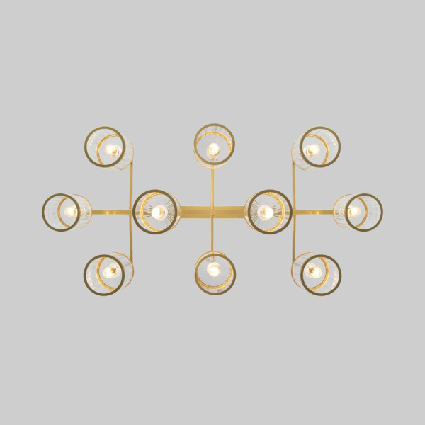 Потолочная люстра со стеклянными плафонами 60144/10 золото