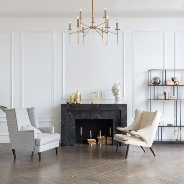 Потолочный светильник в классическом стиле 60142/9 латунь