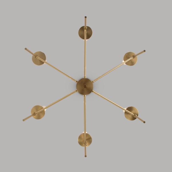 Потолочный светильник в классическом стиле 60142/6 латунь