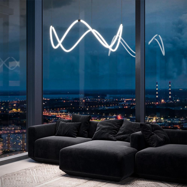 Подвесной светодиодный светильник с регулировкой цветовой температуры и яркости 90288/1 черный