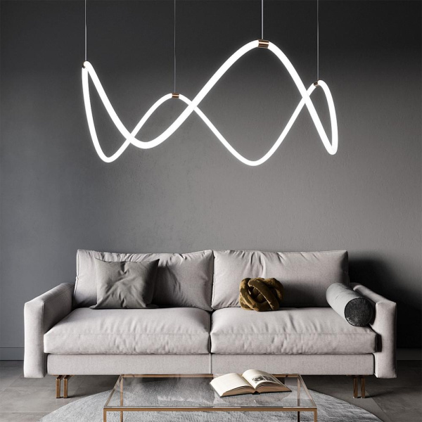 Подвесной светодиодный светильник с регулировкой цветовой температуры и яркости 90288/1 латунь