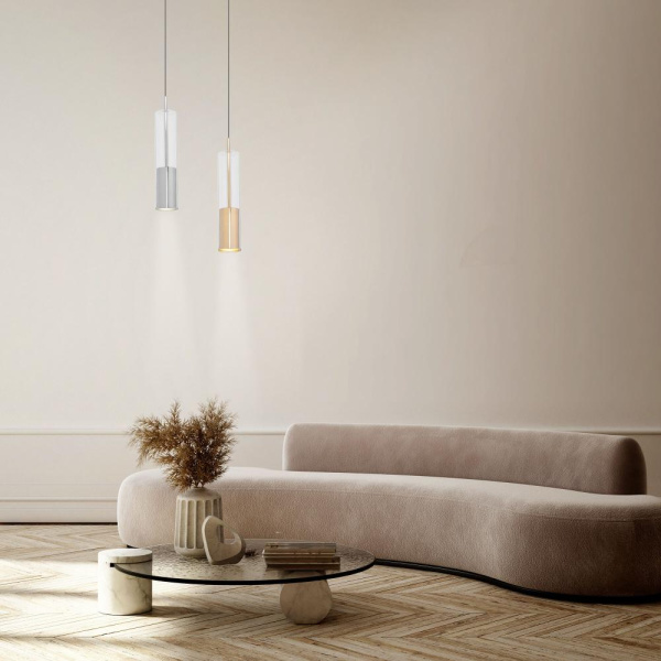 Подвесной светильник со стеклянным плафоном 50249/1 латунь