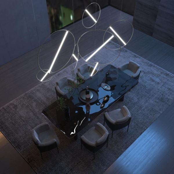 Подвесной светодиодный светильник с регулировкой цветовой температуры и яркости 90282/1 хром