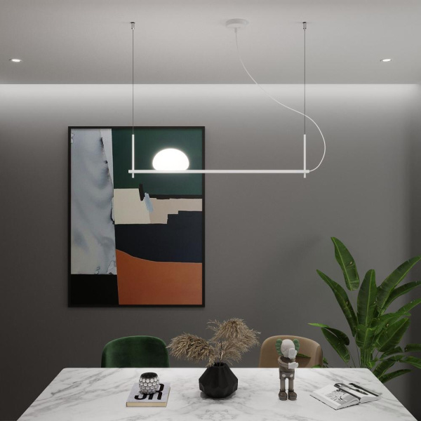 Подвесной светильник со стеклянным плафоном 70145/1 белый