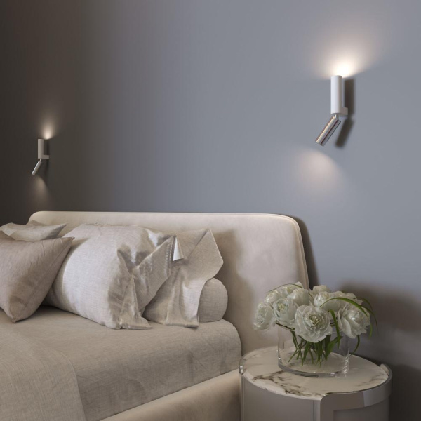 Настенный светодиодный светильник в стиле лофт 40020/1 LED белый/хром