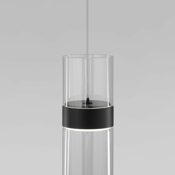 Подвесной светодиодный светильник в стиле лофт 50244/1 LED черный/прозрачный