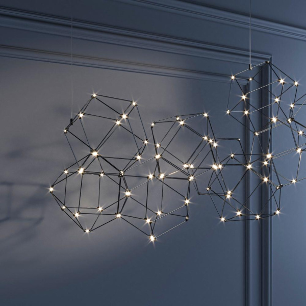 Подвесная светодиодная люстра 90168/14 черный жемчуг