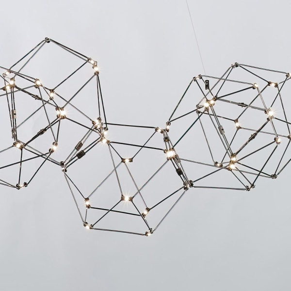 Подвесная светодиодная люстра 90168/5 черный жемчуг