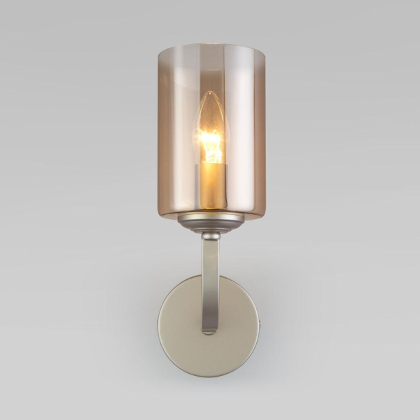 НАСТЕННЫЙ СВЕТИЛЬНИК СО СТЕКЛЯННЫМ ПЛАФОНОМ 60138/1 перламутровое золото