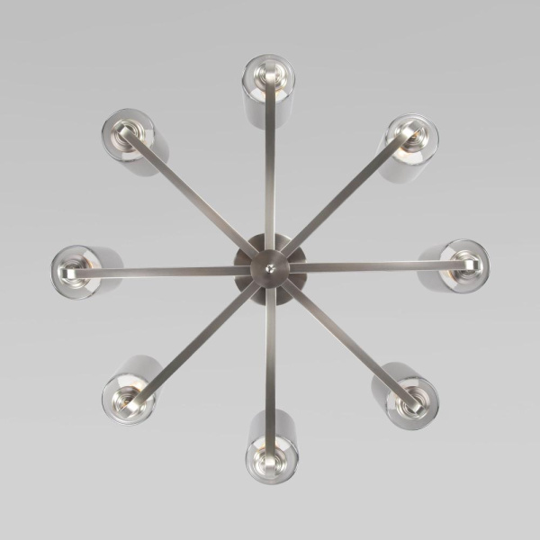 Потолочная люстра со стеклянными плафонами 60138/8 сатин-никель