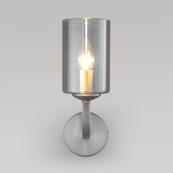 НАСТЕННЫЙ СВЕТИЛЬНИК СО СТЕКЛЯННЫМ ПЛАФОНОМ 60138/1 сатин-никель