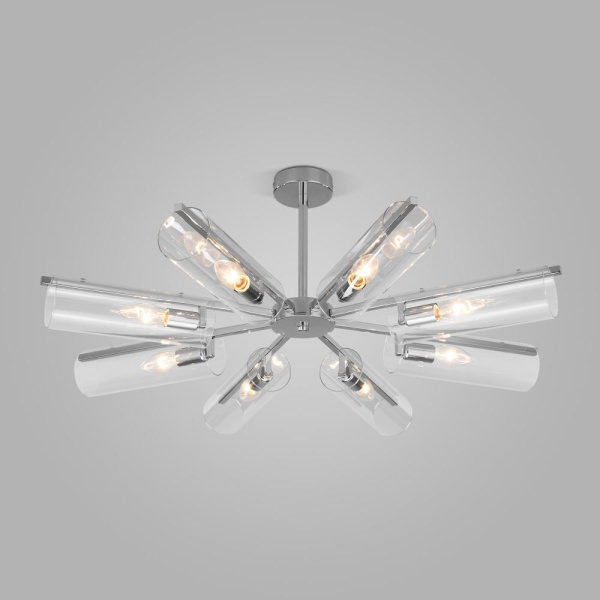 Потолочная люстра со стеклянными плафонами 70144/8 хром