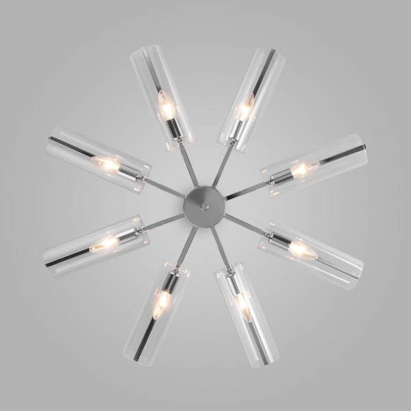 Потолочная люстра со стеклянными плафонами 70144/8 хром