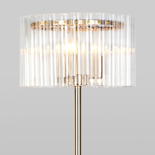 Напольный светильник со стеклянным плафоном 01116/3 золото