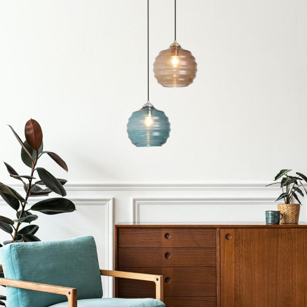 Подвесной светильник со стеклянным плафоном 50239/1 зеленый