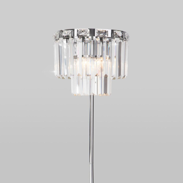 Напольный светильник с хрусталем 01137/3 хром
