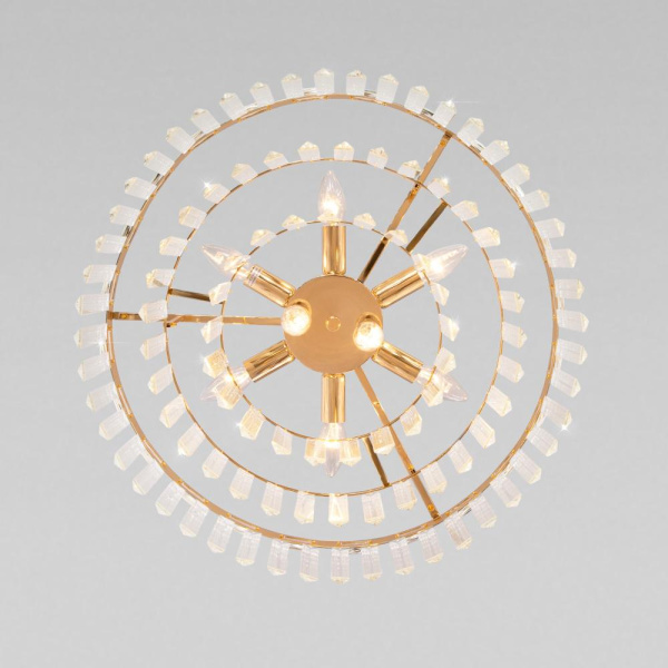 Подвесная люстра с хрусталем 10130/8 золото