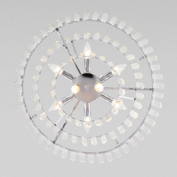 Подвесная люстра с хрусталем 10130/8 хром