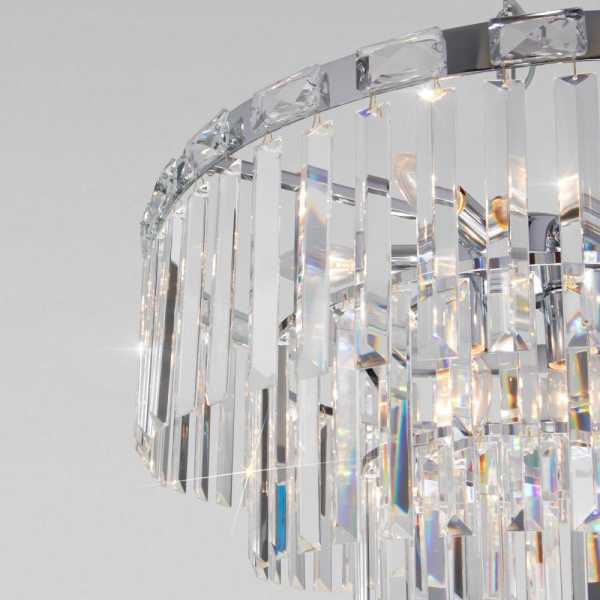 Подвесная люстра с хрусталем 10130/10 хром