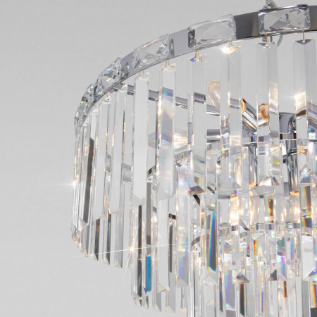 Подвесная люстра с хрусталем 10130/10 хром