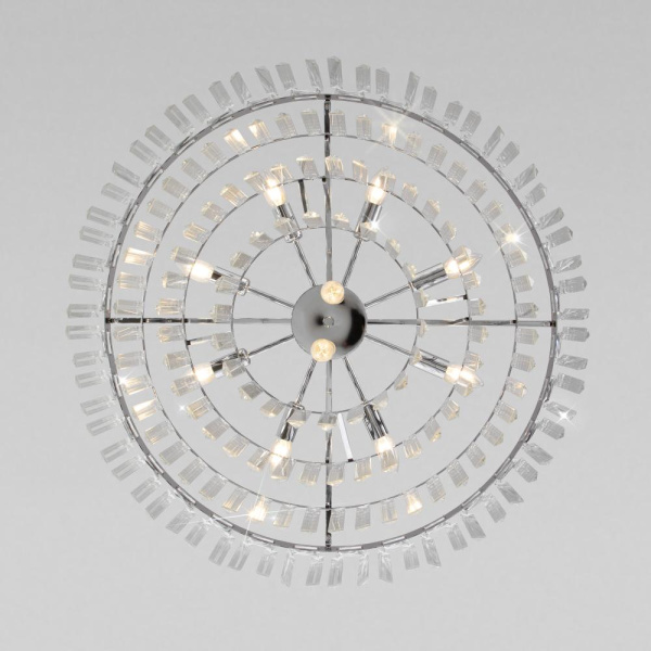 Подвесная люстра с хрусталем 10130/10 хром