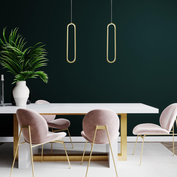 Подвесной светодиодный светильник в стиле минимализм 90269/1 черный/золото