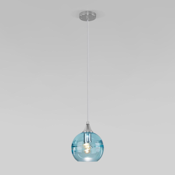 Подвесной светильник со стеклянным плафоном 50221/1 голубой